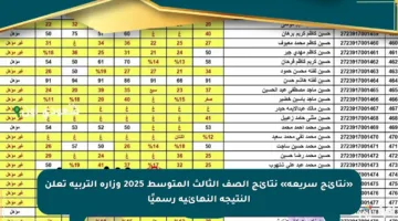 «نتائج سريعة» نتائج الصف الثالث المتوسط 2025 وزارة التربية تعلن النتيجة النهائية رسميًا